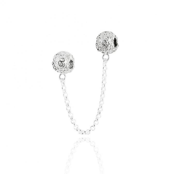 Abalorio Plata Cadena De Seguridad - Joyería Ora Madrid