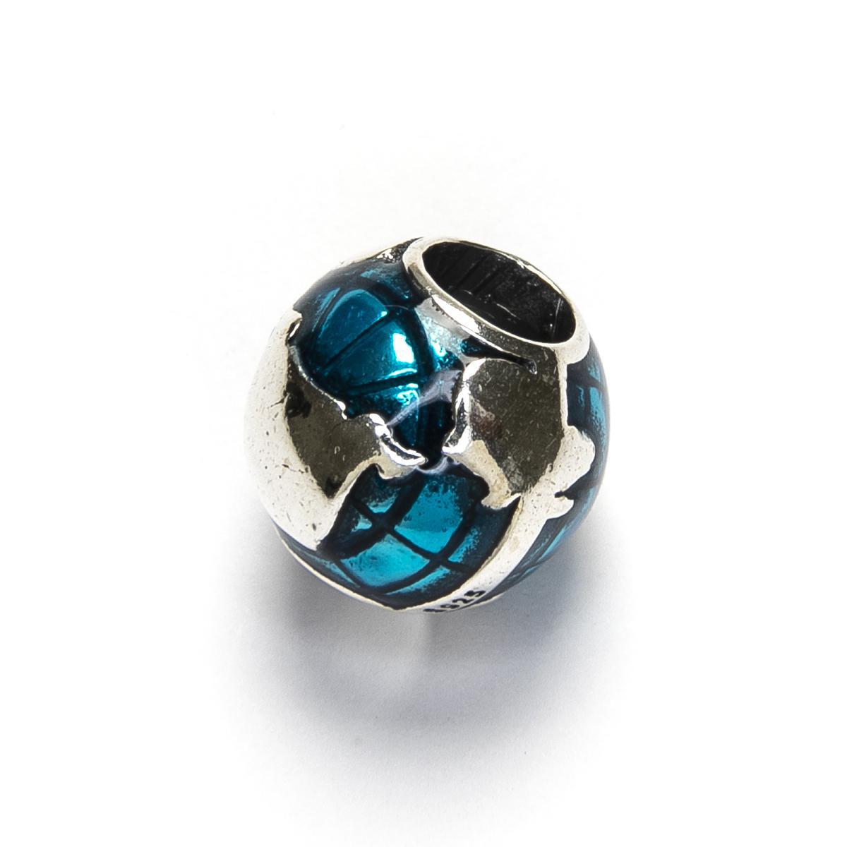 Charms Plata Bola Mundo - Joyería Ora Madrid