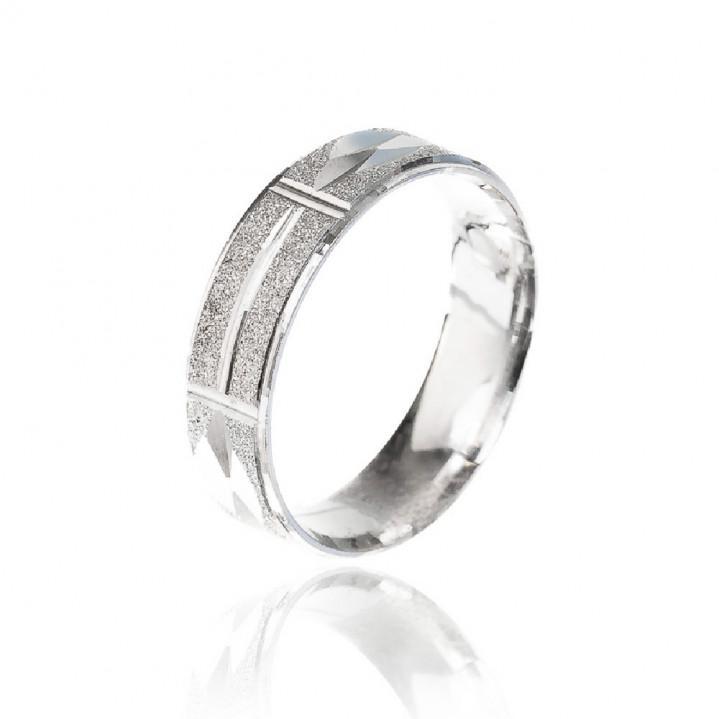 Alianza Plata Alianza Rodiada 5 Mm - Joyería Ora Madrid