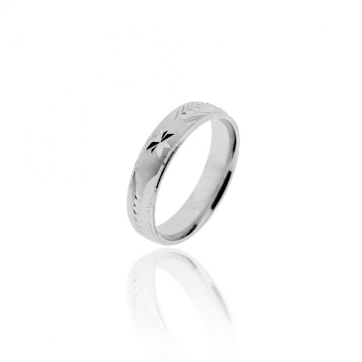 Alianza 925 Alianza Tallada 5Mm - Joyería Ora Madrid