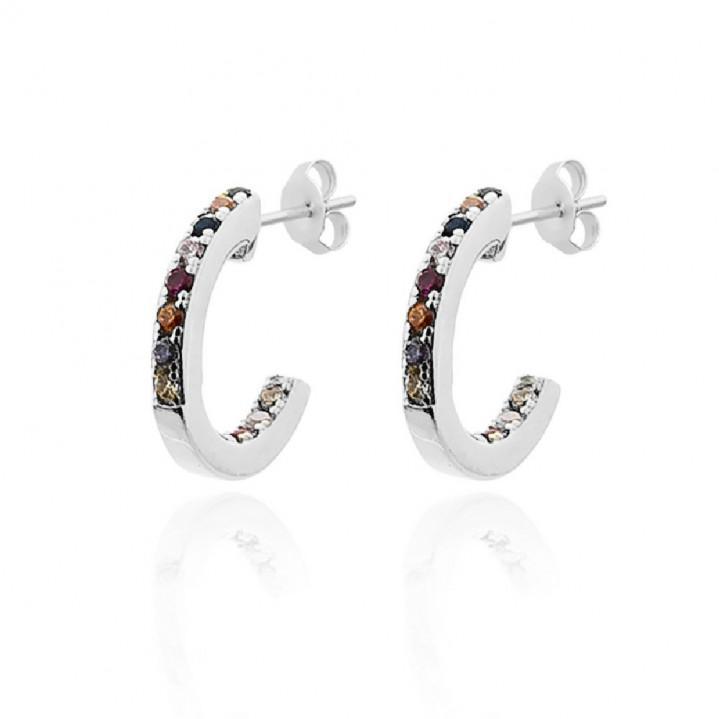 Aros Plata Con Circinitas 2 Cm - Joyería Ora Madrid