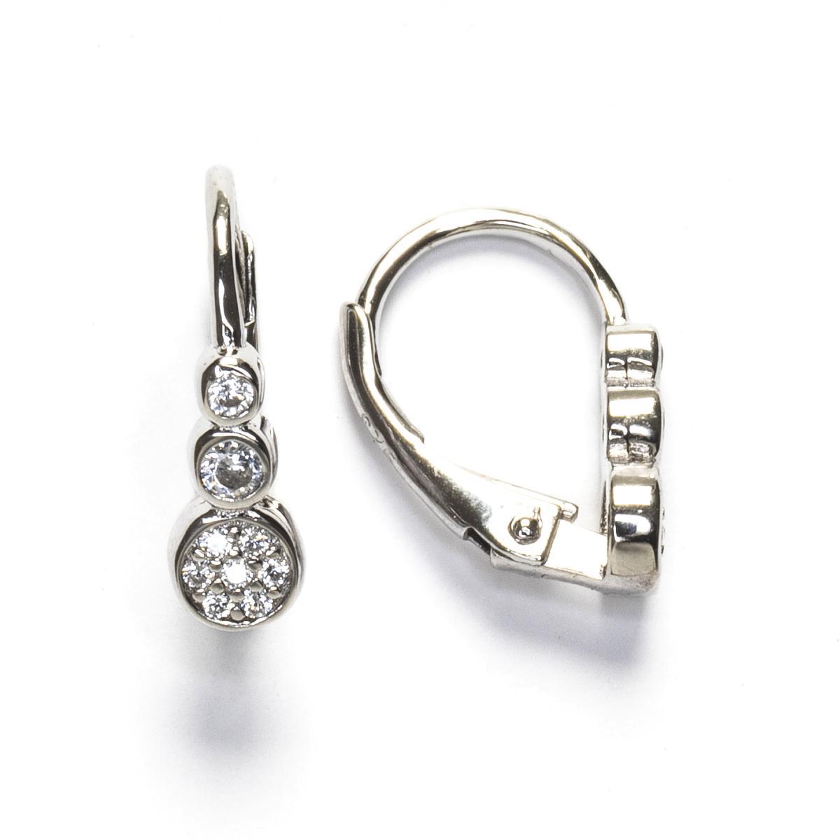 Aros Plata Con Circonitas 2 Cm - Joyería Ora Madrid