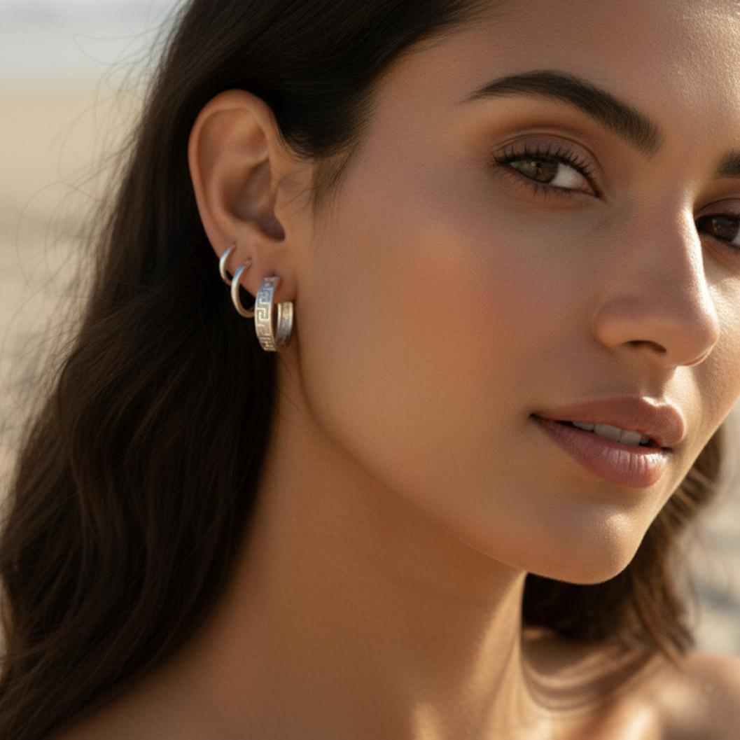 Aros  Plata Grcas 3 Mm X 25 Mm - Joyería Ora Madrid