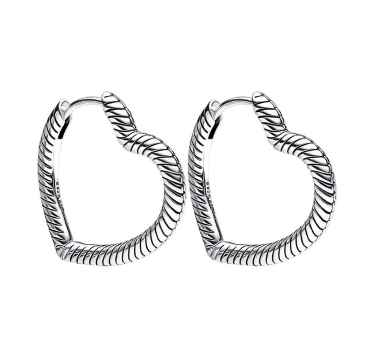 Aros Plata Modelo Corazon - Joyería Ora Madrid