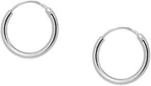 Pendientes Plata Aros Mini Lisos 10Mm - Joyería Ora Madrid