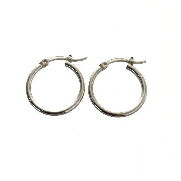 Aros Plata Liso 2Mm X 15Mm - Joyería Ora Madrid