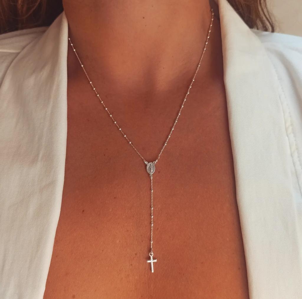 Rosario Plata Bolas Lisa De 2 Mm, 45 Cm - Joyería Ora Madrid