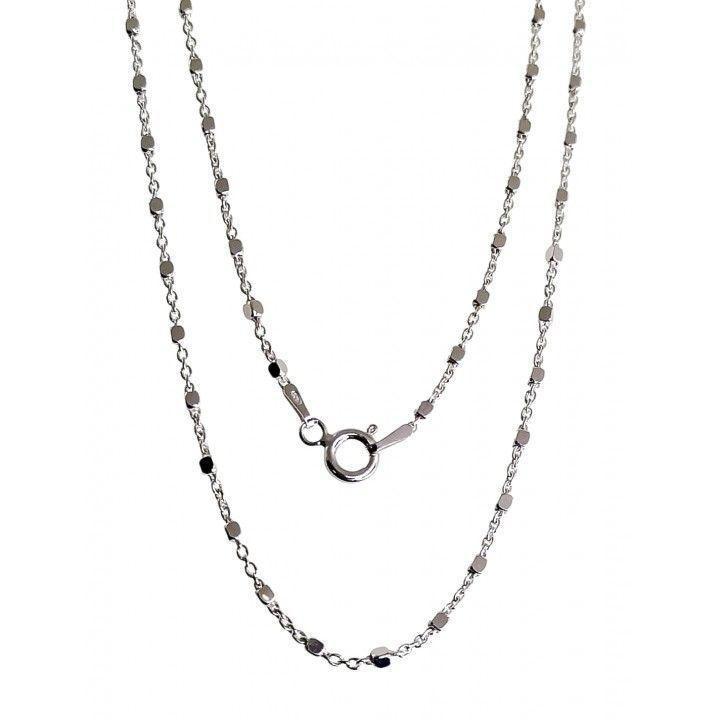 Cadena Plata Modelo Forzda Cuadrado 0,30 Mm 50 Cm 1 - Joyería Ora Madrid