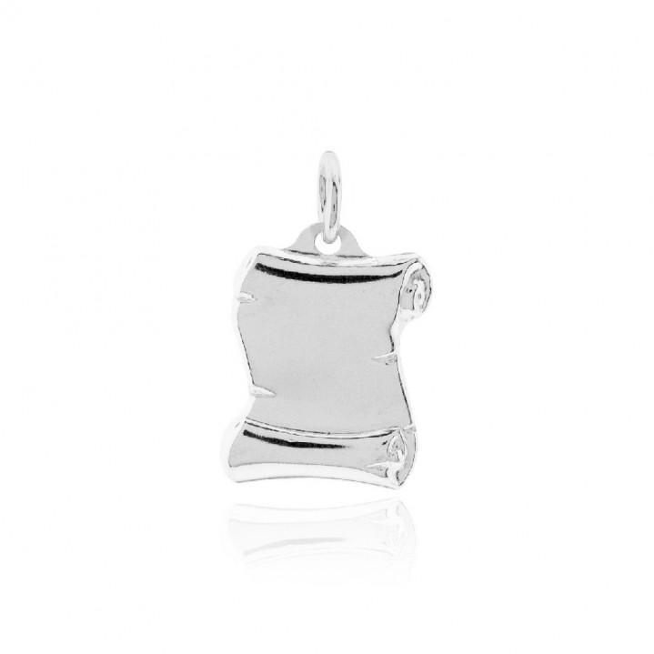 Colgante Plata Pergamino 3,5 Cm - Joyería Ora Madrid