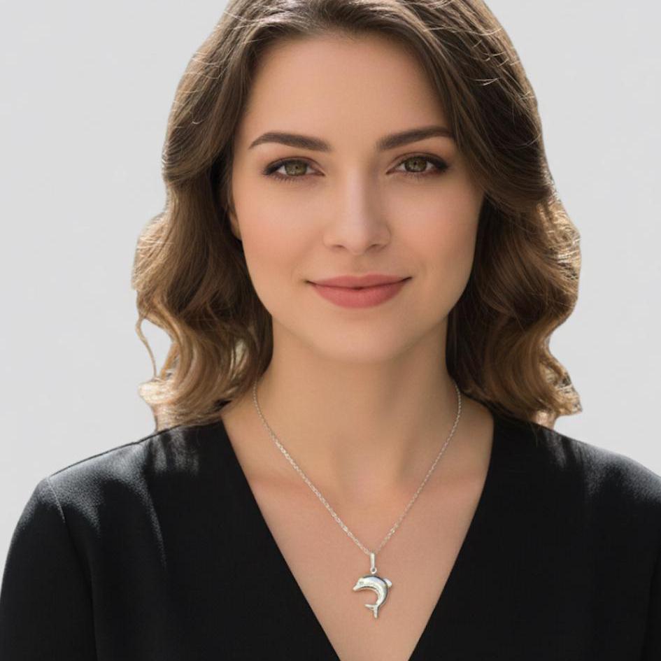 Colgante Plata Deldin Liso 3 Cm - Joyería Ora Madrid