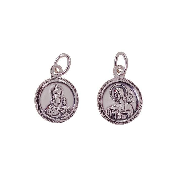 Medalla Plata Escapulario 15 Mm - Joyería Ora Madrid