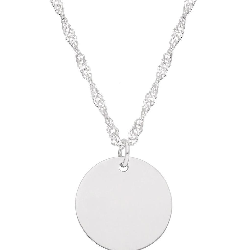 Colgante Plata Medalla 20 Mm, Cadena 45 Cm 1 - Joyería Ora Madrid