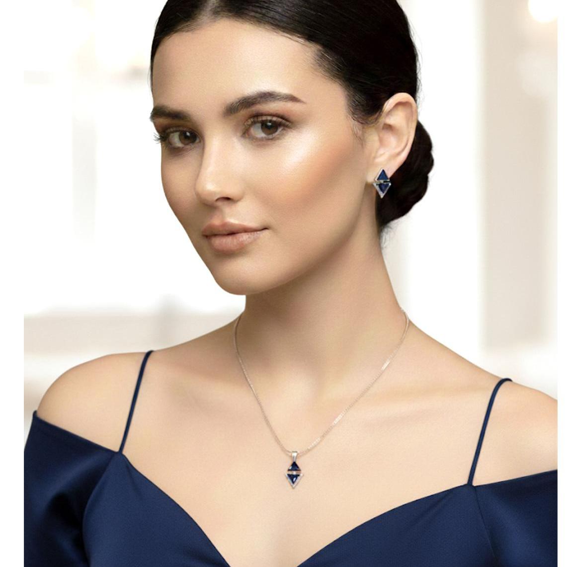 Conjunto Plata Diseño Triangulo, La Pied - Joyería Ora Madrid