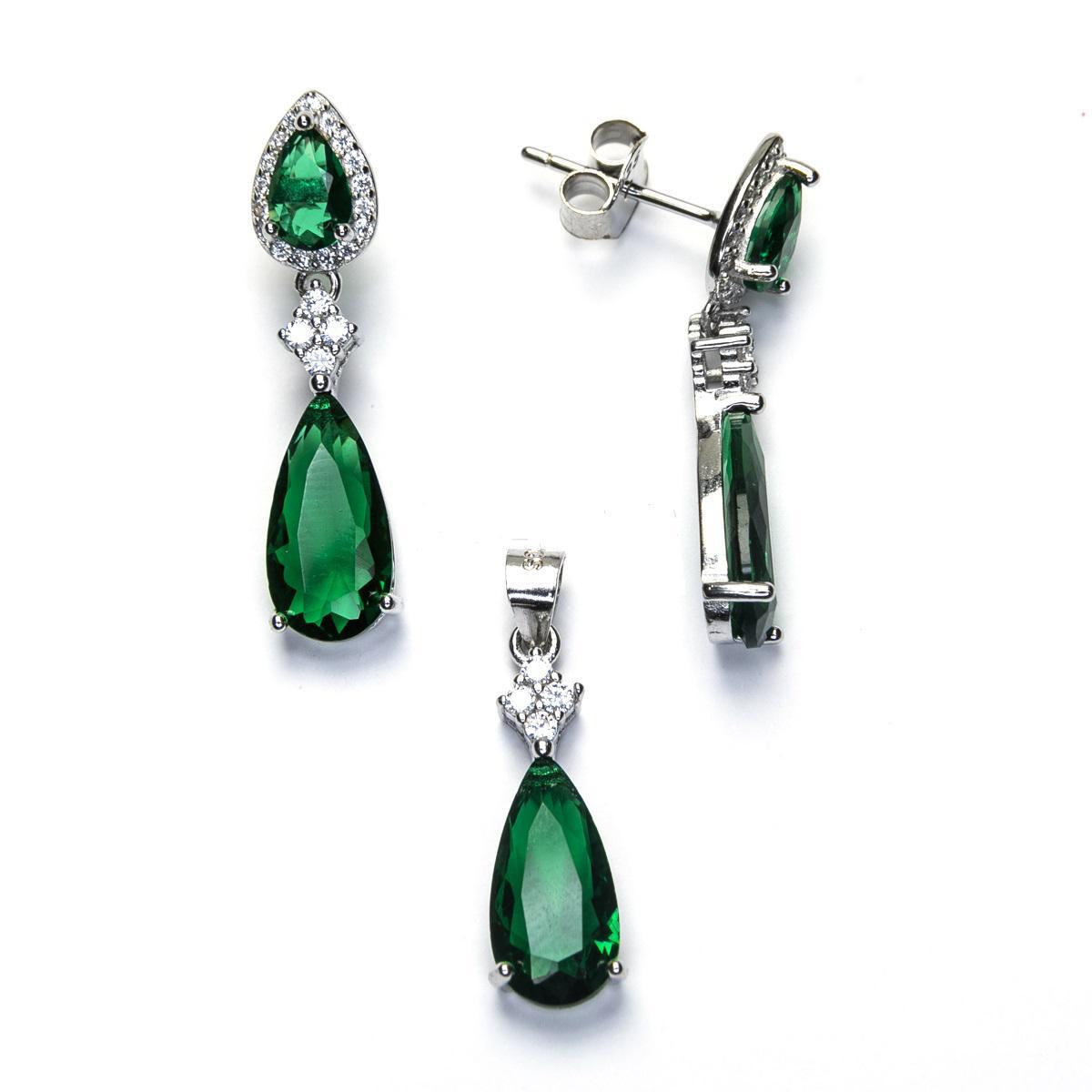 Conjunto Plata Colgante Y Pendientes Lar - Joyería Ora Madrid