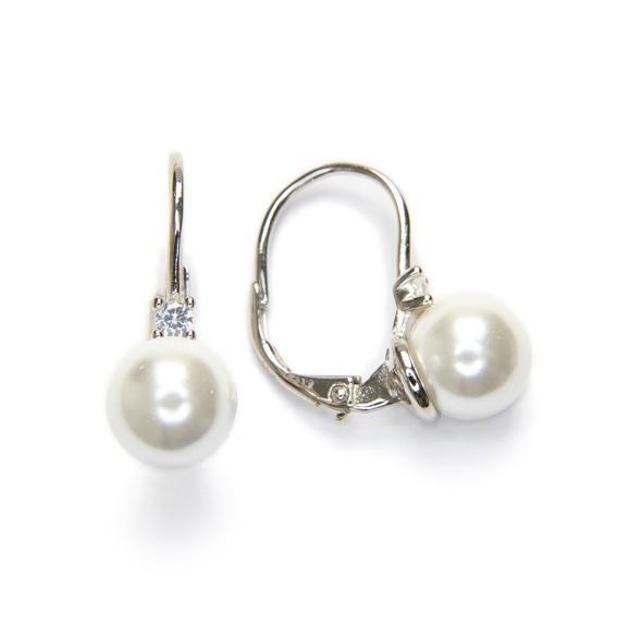 Pendientes Plata Perla 2 Cm - Joyería Ora Madrid