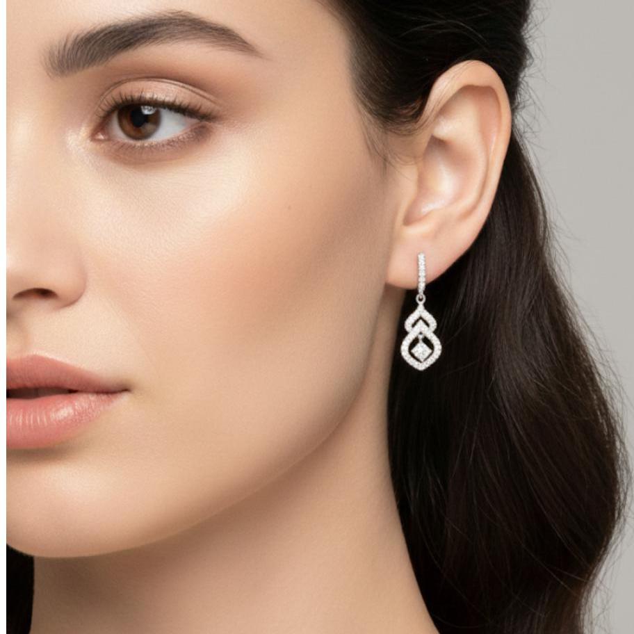 Pendientes Plata Con Circonitas ·5 - Joyería Ora Madrid