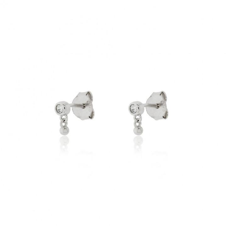 Pendientes Plata Mini Chaton 2 Mm - Joyería Ora Madrid