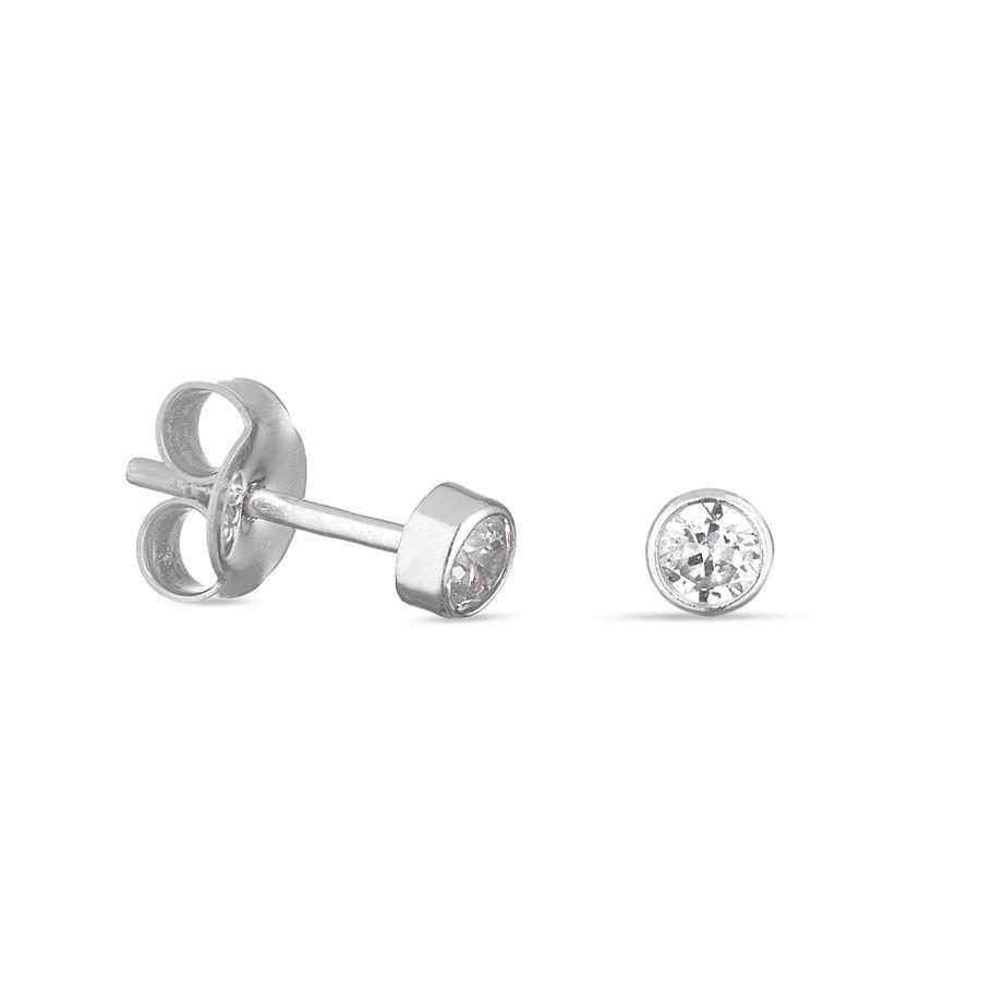 Pendientes Plata Chaton Mini 3 Mm 1 - Joyería Ora Madrid