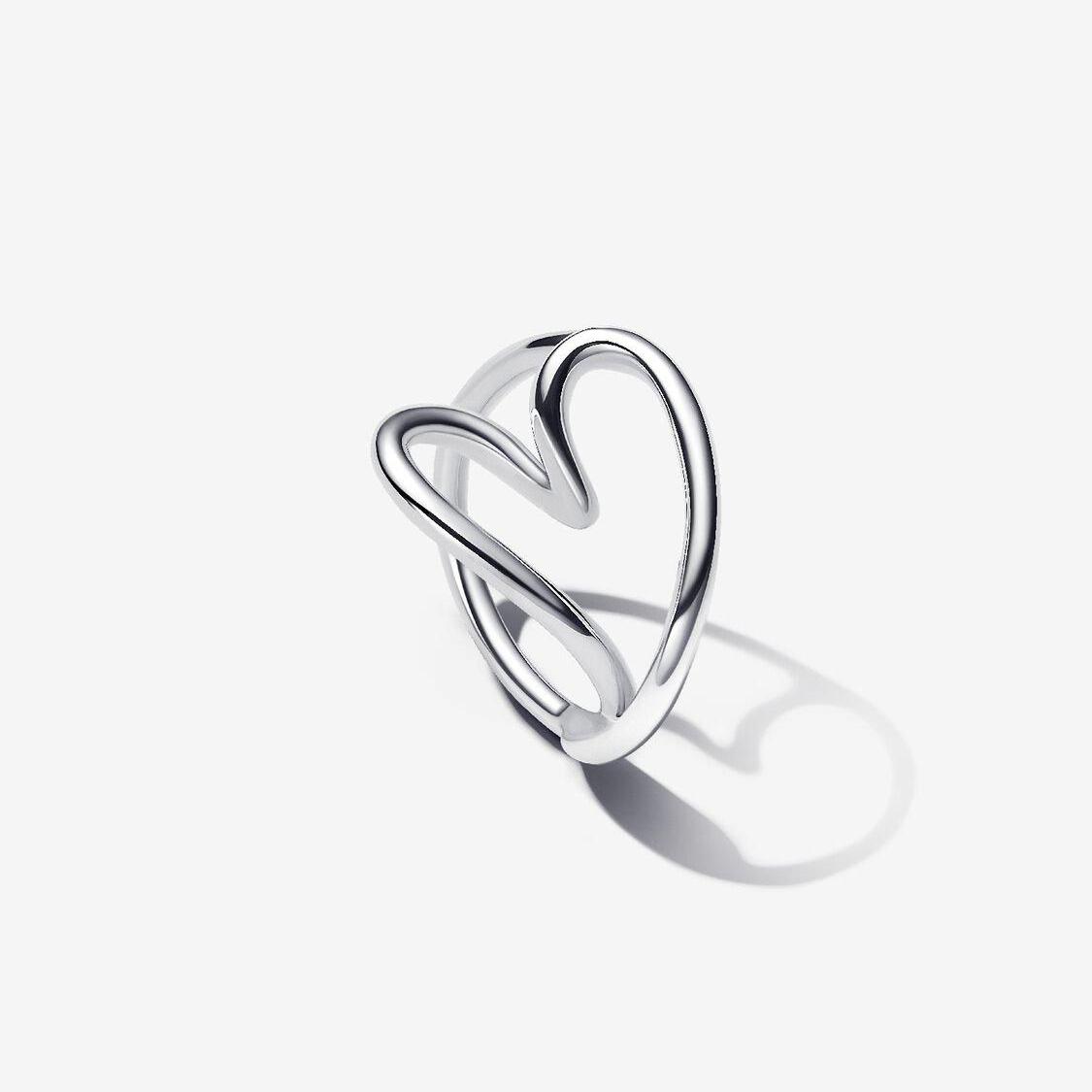 Sortija Plata Corazon Liso - Joyería Ora Madrid